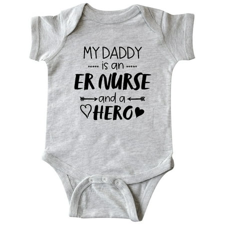 

Inktastic My Daddy is an ER Nurse and a Hero Gift Baby Boy or Baby Girl Bodysuit
