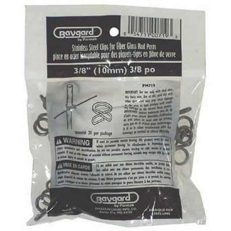 Parker Mccrory 719 Stainless Steel Rod Post Clip, 3/8"