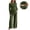Green, variant on Womens Maternity 2 Piece Outfit Set, Wide Leg Long Sleeve Off Shoulder Solid Color Adjustable Waist Trendy Maternity Loungewear for Expecting Moms Green