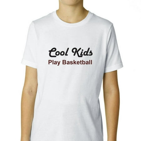 Cool Kids Play Basketball Trendy Boy's Cotton Youth