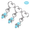 thumbnail image 3 of DEWIN 10pcs Keychain Key Ring Heart?Shaped Buckle Keyring Charm Pendant Gift Bag Decor Party Wedding Favours(??), 3 of 7