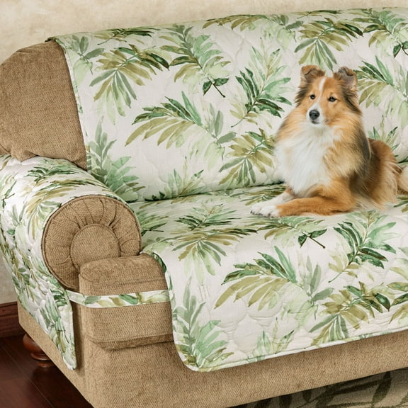 Paradise Green Leaf Furniture Protector Parchment Sofa