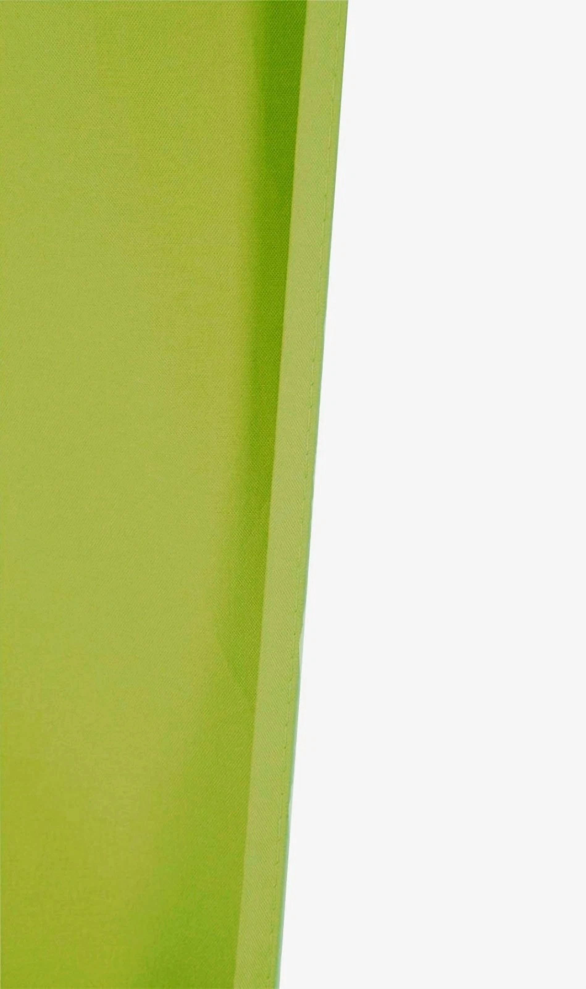 Gorgeous Home Linen Set of 2 Panels Matte Finish Lime Green Solid Window Curtain Rod Pocket R64 84 Length