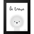 thumbnail image 2 of Seven Trees Design 19x24 Black Modern Framed Museum Art Print Titled - Be Brave, 2 of 5