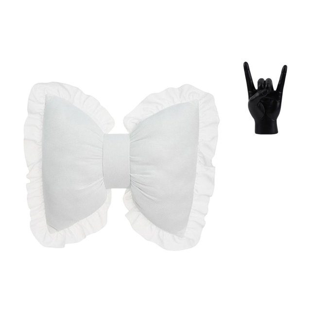 Cojín con lazo bonito,Almohada con forma de lazo,bonito cojín decorativo con lazo,Funda de almohada con lazo suave y cómodo adorno,Estatua del gesto de la roca,Estatuas y figuras de dedos