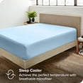 thumbnail image 6 of Bare Home 2-Pack Fitted Bottom Sheets Twin - Premium 1800 Ultra-Soft Wrinkle Resistant Microfiber - Deep Pocket (Twin, Light Blue) Twin - 2 Pack Light Blue, 6 of 8