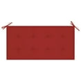 thumbnail image 5 of vidaXL Garden Bench with Red Cushion 112 cm Solid Teak Wood, 5 of 5