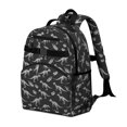 thumbnail image 2 of Dinosaur and Skull Black Pattern Cute School Backpack Bag for School with Padded Back and Adjustable Shoulder Straps 15.25"x11.5"x5.25", 2 of 5
