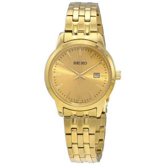 Seiko Essentials Series Women's Gold Plated Stainless Steel Quartz Watch SUR444