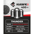 thumbnail image 2 of Hawki Airgun Pellets -.177/4.5mm Caliber (13.43 gr/0.87 g) 400 ct Hi6025EX domed - parallel walls, 2 of 4