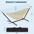 thumbnail image 2 of Hamac Double avec Support, Acier Portable Robuste pour Patio Intérieur/extérieur, Sac de Transport, Capacité de 450 lb., 2 of 6