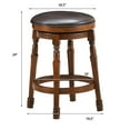 thumbnail image 2 of Costway Set of 4 24'' Swivel Bar Stool Leather Padded Dining Kitchen Pub Chair Backless, 2 of 10