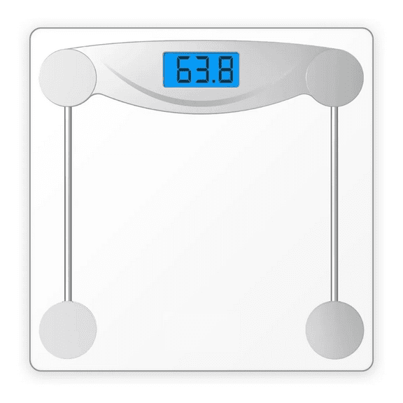 Bascula Corporal Digital Hasta 180kg Vidrio Templado Human Blanco