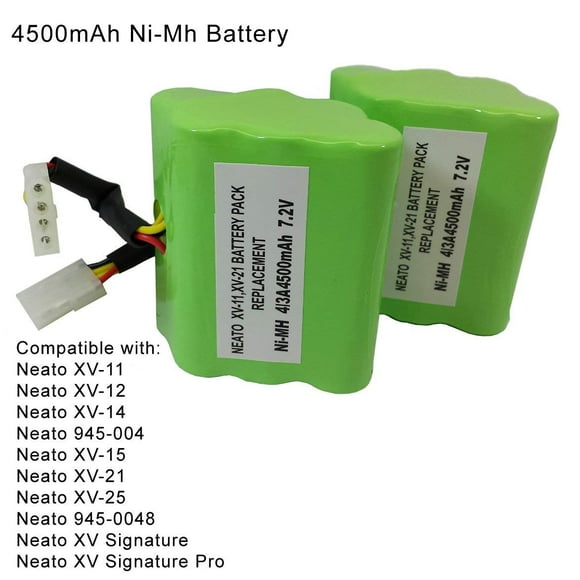 MegaPower (TM) 2 Pack Haute Capacité 7.2V 4500mAh Neato XV-11 XV-12 XV-15 XV-21 Aspirateur Batterie de Remplacement pour Neato Ro
