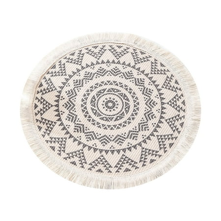 

Wanwan Table Mat Eco-friendly Vintage Style Round Heat Insulation Foldable Bowl Coasters for Home