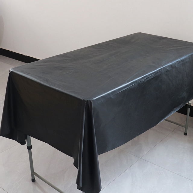 Mantel de fiesta desechable de plástico PE, mantel de color sólido para mesa de postres de cumpleaños