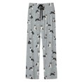 thumbnail image 2 of Fiaer Women Pajamas Pants Oversized Funny Graphic Sleepwear Trousers High Waisted Wide Leg Comfort Trendy Lace up Slacks with Pocket Grey XXXL, 2 of 4