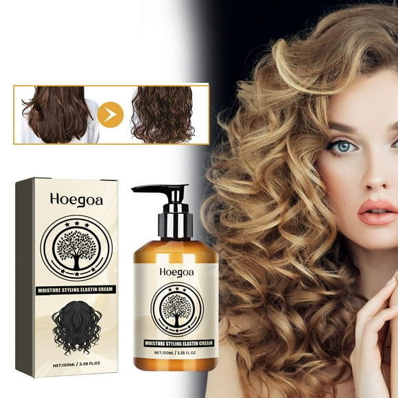 TopLLC Hair Care Products Long-lasting Styling Moroccan Volume Moisturizing Elasticity Moroccan Hydrating Styling Cream Elastin For Dry Damaged Bounce Curl Hair Care 100ML a Cream