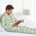 thumbnail image 6 of Sikiie Cute Frog Mens Pajama Set, Soft Warm Long Sleeve Sleepwear, Cozy Button-Down Pjs for Men-X-Large, 6 of 7