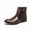 Brown, variant on Men's Chelsea Boots with Side Zipper, Pointed Toe Dress Boots with Adjustable Buckle Strap, Casual & Formal Leather Booties