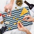 thumbnail image 4 of Navy Cutting Board, Chevron Twisty Pattern in Nautical Style Tones Ocean Sea Life Cottage House Design, Decorative Tempered Glass Cutting and Serving Board, Large Size, Indigo White, by Ambesonne, 4 of 5