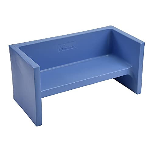 Childrens Factory Adapta-Bench, CF910-055, Sky, Kids Flexible Seating, Classroom, Preschool and Daycare Furniture, Indoor or Outdoor Toddler Chairs