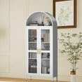 thumbnail image 2 of 73'' Tall Metal Arched Cabinet, Modern Arch Kitchen Pantry Storage Cabinet with Glass Doors, 2 of 7
