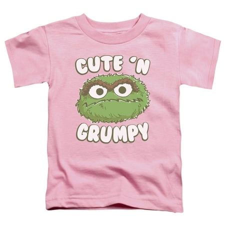 Sesame Street - Cute N Grumpy - Toddler Short Sleeve Shirt - 4T