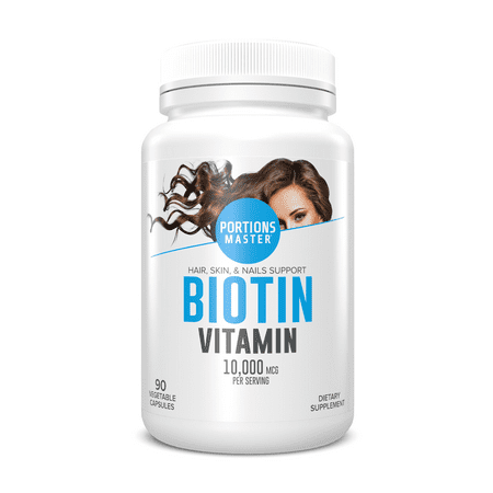 Portions Master Biotin Supplement - Hair, Skin, and Nails (10,000 Mcg)