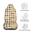 thumbnail image 4 of Car Seat Protection Cover 33×20.5in Easy To Install Elastic Anti Fouling Comprehensive Package For Car Suv Truck Tan Houndstooth Vintage Texture Hand-Drawn Sketch_3, 4 of 8