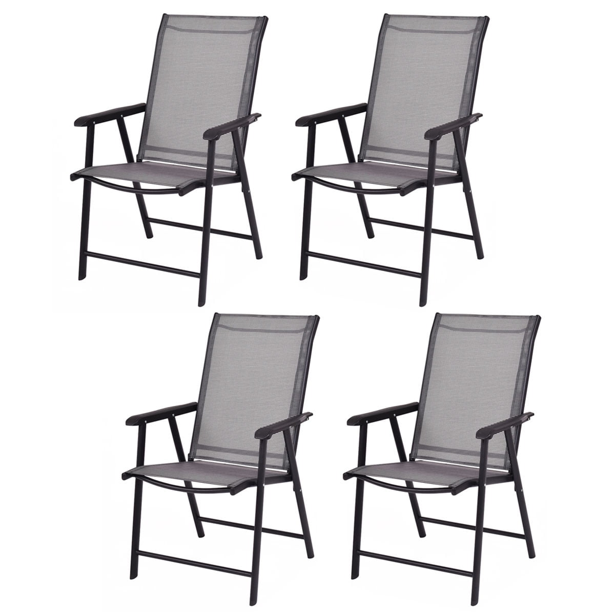 Costway Camping Deck Garden Folding Chair (Set of 4)