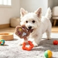 thumbnail image 3 of Plush Dog Chew Toy Paw Shaped Squeaky Puppy Play Toy Stuffed Plush Teething Toy With Rubber Ring Interactive Pet Play Toy For Small Medium Dogs, 3 of 3