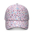 thumbnail image 2 of Romantic Floral Baseball Cap Adjustable Snapback Rose Print, 2 of 5