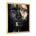 thumbnail image 2 of Designart 'Portrait of A African American Girl with Gold Makeup' Modern Framed Art Print, 2 of 4