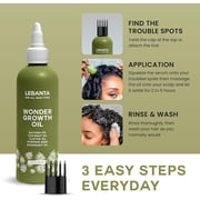 Lebanta Batana Oil for Hair Growth - 100% Pure Natural Blend with Organic Castor, Pumpkin Seed, Coconut and Rosemary Oil - Thicker, Stronger Scalp