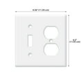 thumbnail image 2 of Set of 3pcs WIRESTER Double 1-Gang Toggle Light and 1-Gang Duplex Outlet Switch Plate/Wall Plate Cover, Solid Matte Gray, 2 of 6