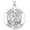 Silver, variant on Picturesongold.Com Saint Anne Religious Medal - 3/4 inch Size of a Nickel - Sterling Silver