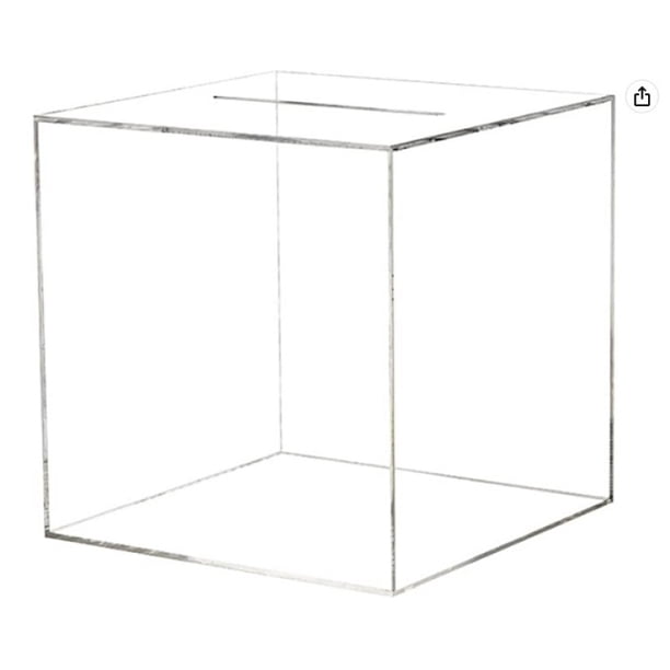 Caja de ahorro de dinero de acrílico transparente para ahorro de efectivo, banco para adultos que no se puede abrir para dinero real, banco de monedas, tarro de cambio transparente, 12*12CM
