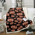 thumbnail image 6 of Sports Plush Sherpa Throw Blanket Basketball Football Baseball Tennis Fuzzy Blanket and Throws Ball Pattern Fleece Blanket for Kids Boys Teens, 6 of 10