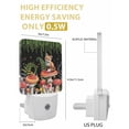 thumbnail image 3 of Night Lights Auto Sensor Red Mushroom Fox Plug-in LED Nightlights Lamp Dusk to Dawn for Living Room, Bedroom, Bathroom, Hallway, Stairways Wall Decor, Eucalyptus Leaves Butterfly Black Night Light, 3 of 9