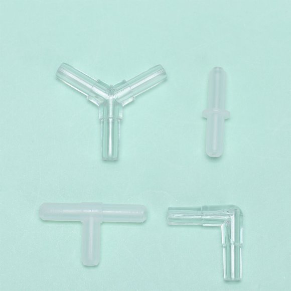 BRIGHTFUFU Transparent Plastic for Fish Tank Use, Flexible Airline Tube for Air Pump Accessories, 40pcs