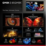 TCL 85 Class QM8K Series QD-Mini LED QLED 4K UHD Smart Google TV (NEW, 2025) - 144Hz, Local Dimming, CrystGlow WHVA Panel - 85QM8K