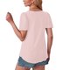 thumbnail image 5 of Tops bohemios sin mangas,Camiseta de color liso para mujer, cuello redondo, manga corta, mezcla de algodón suave, transpirable, informal, para uso diario, sopatenor, 5 of 8