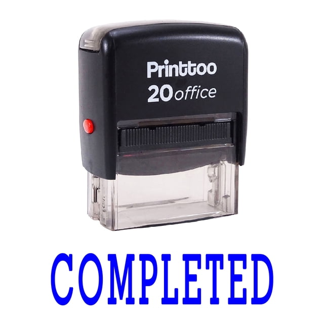Printtoo Tampon en Caoutchouc Auto-Encreur Complet pour Bureau - Bleu