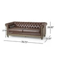 thumbnail image 3 of Kinzie Chesterfield Tufted 3 Seater Sofa with Nailhead Trim, 3 of 9