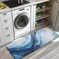 thumbnail image 3 of Blue White Gold Marble Pattern Kitchen Rug Mat,Kitchen Runner Rugs Non Skid Washable,Decorative Kitchen Floor Mats for Kitchen,Sink,Laundry,17"x47.2", 3 of 7