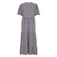 thumbnail image 4 of WILLBEST Robes Quinceanera Dama Robe Décontractée Imprimée pour Femmes Manches Courtes Col Rond avec Fermeture à Boutons Ajustement Confortable Robe d'Été, 4 of 7