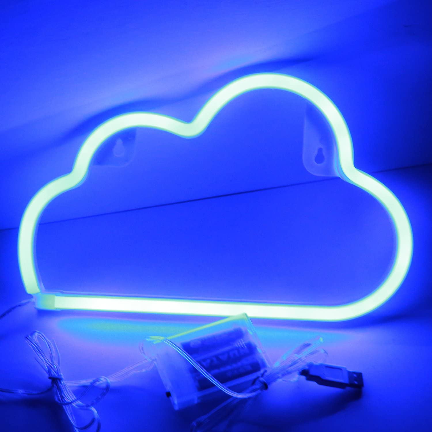 Living Room Party XIYUNTE Cloud Neon Light LED Cloud Lights Neon Signs for Wall Decor White Cloud Neon Signs Light up for Bedroom Christmas Kids Room USB Powered Cloud Light with On/Off Button