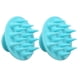 thumbnail image 1 of Cepillo para champú para cabello azul, masajeador de cuero cabelludo y eliminador de caspa, silicona suave, uso en seco y húmedo, 1 of 8