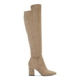 thumbnail image 2 of DKNY Womens Beige Cilli Square Toe Block Heel Zip-Up Dress Boots 7 M, 2 of 4
